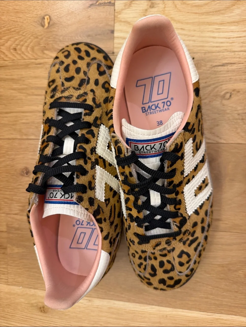 Leopard Print Women's Sneakers with Pink Lining